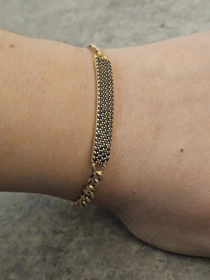 18k Real Yellow Gold Bracelet, Luxurious 18Kt Solid Gold Jewelry, Jewelry, Elegant 18Kt Solid Gold Bracelet, Gift for Her