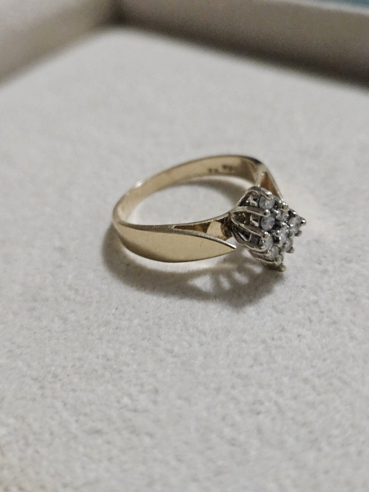 14k yellow gold diamond ring size 6 Women's Jewelry 3.14 Grams