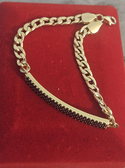 18k Real Yellow Gold Bracelet, Luxurious 18Kt Solid Gold Jewelry, Jewelry, Elegant 18Kt Solid Gold Bracelet, Gift for Her