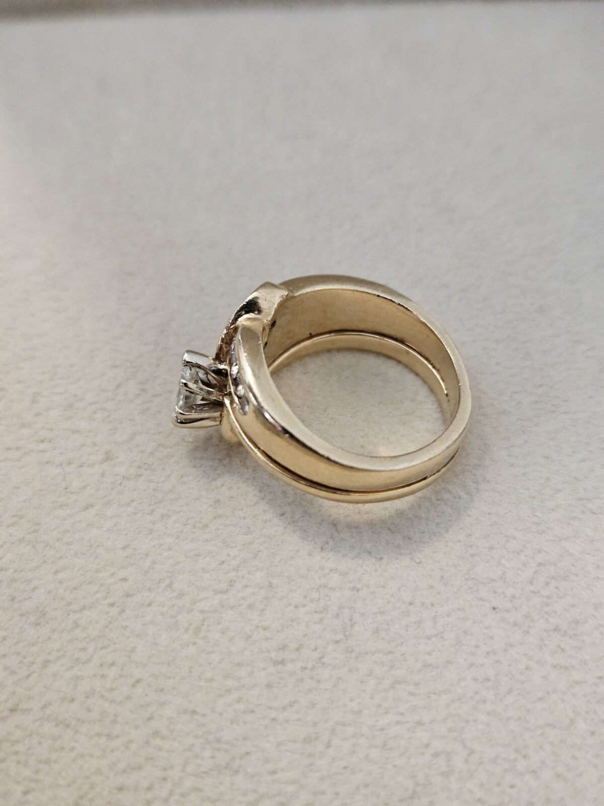 Natural Marquise Diamond Anniversary Wedding Bridal Ring 14K Gold Size 4.5 8 Gr.