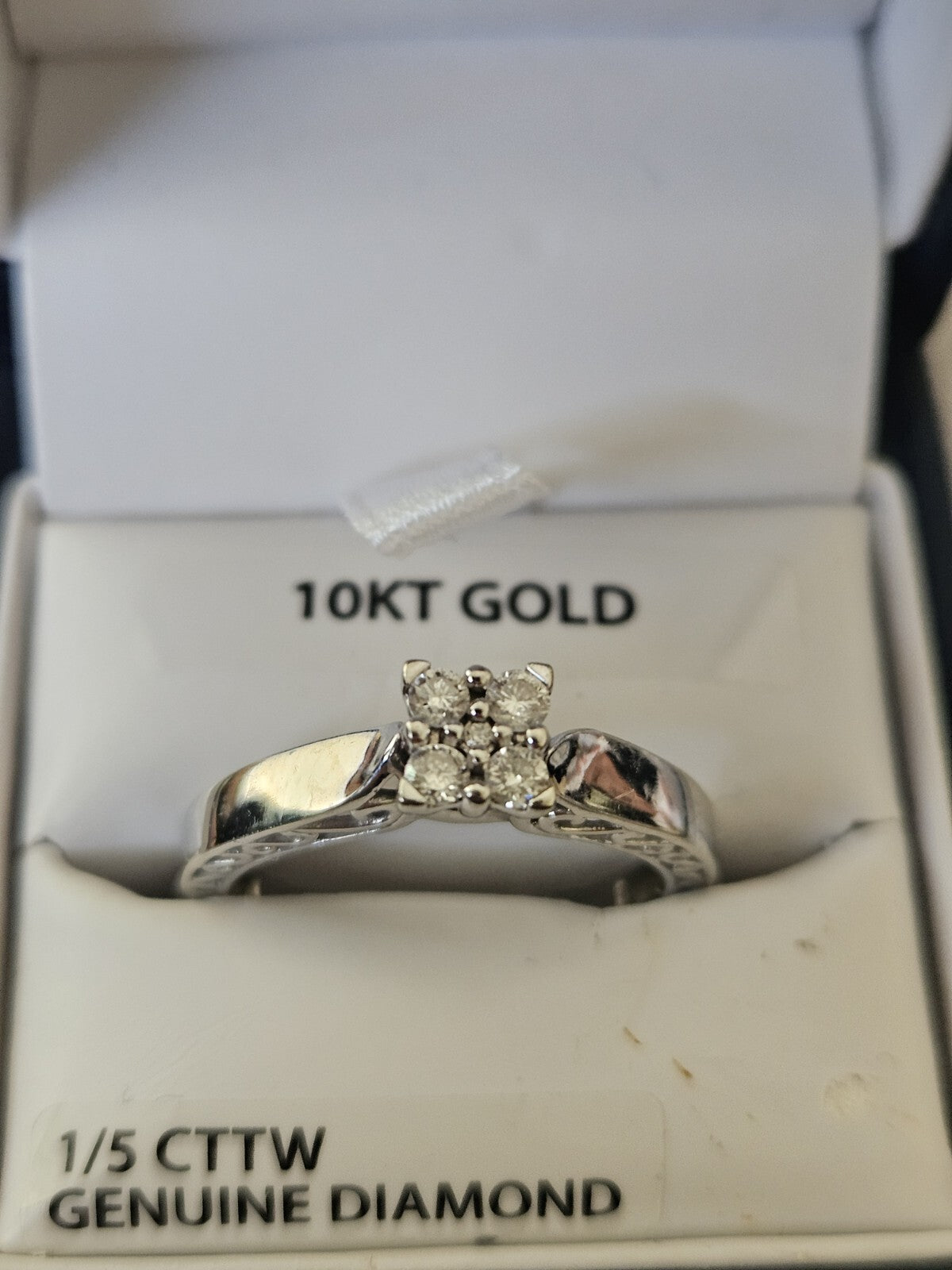 Keepsake White Gold  & 0.2 Carat Diamond Engagement Ring Size 8.25 preowned