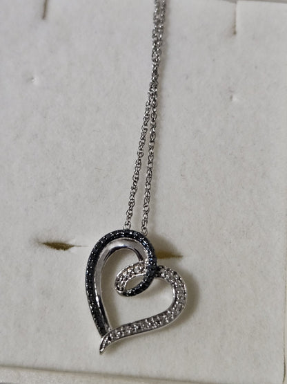 sterling silver necklace Heart 925 Stamped Women's Jewelry 18 Inches