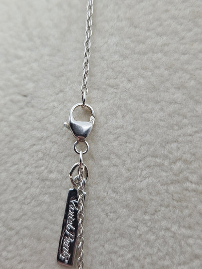 925 Sterling Silver win Double Pearls “Cherries” Pendant 17 Inches