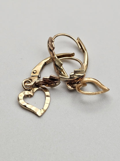 10kt Yellow Gold Black Hills Earring Top Dangle Findings Pair preowened