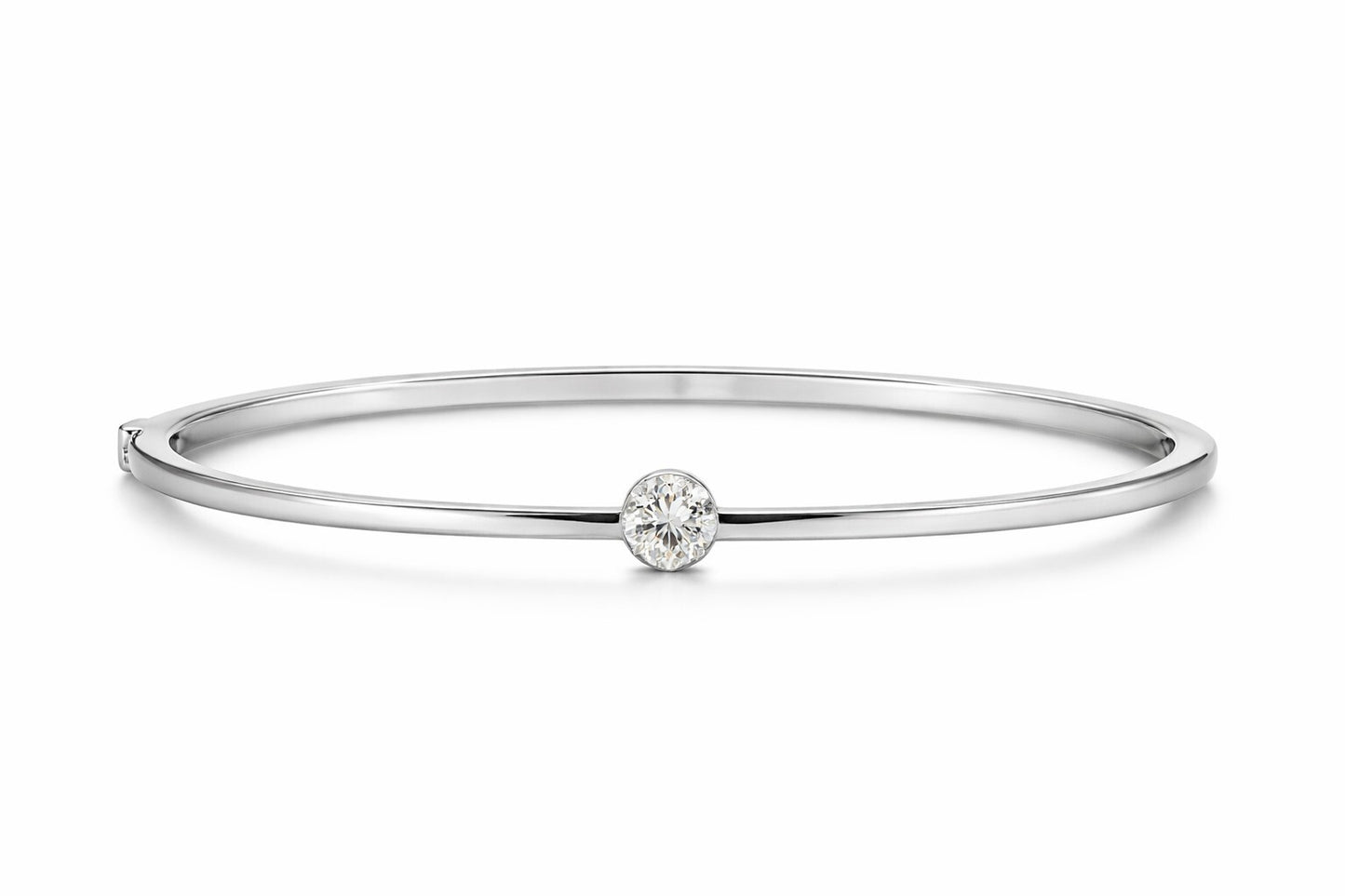 14k White Gold Bracelet With Brilliant Round Batural Diamond 0.4ct 10.7 Grams
