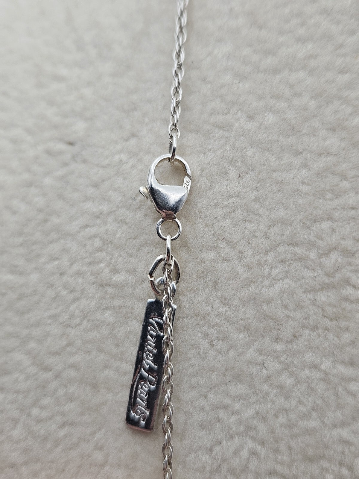 925 Sterling Silver win Double Pearls “Cherries” Pendant 17 Inches