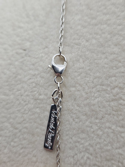 925 Sterling Silver win Double Pearls “Cherries” Pendant 17 Inches