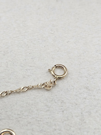 Ladies 14k Two-Tone Single Rose Bracelet Size 9.4" 1.5 Grams vintage