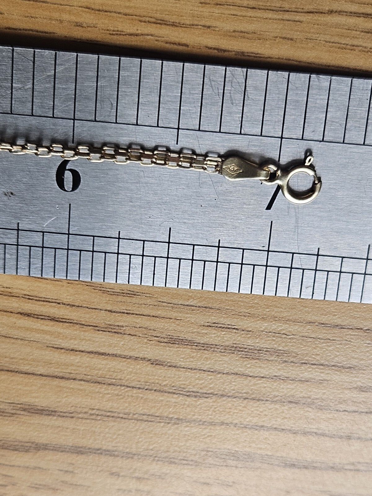 Ladies 14k Two-Tone Single Rose Bracelet Size 7.2" 2.2 Grams