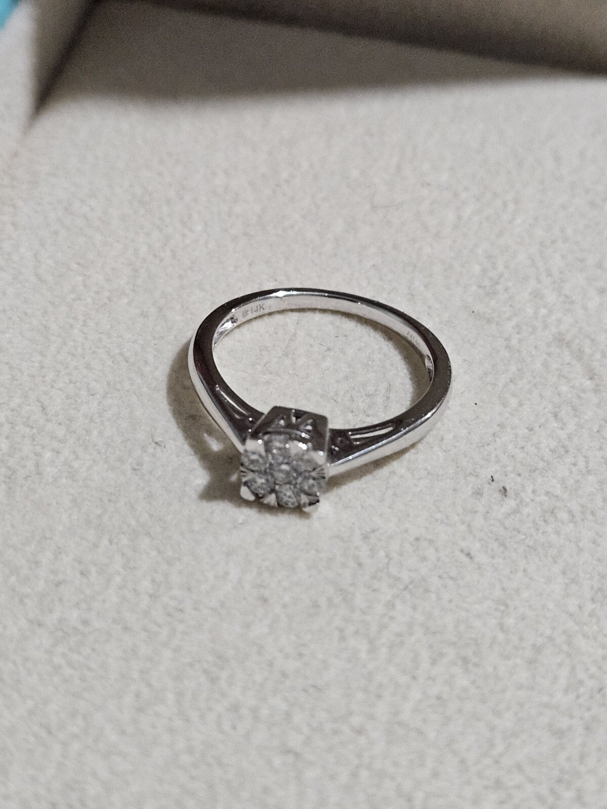 Round Brilliant Cut Simulated Diamond Ring Solitaire 14k White Gold Size 7