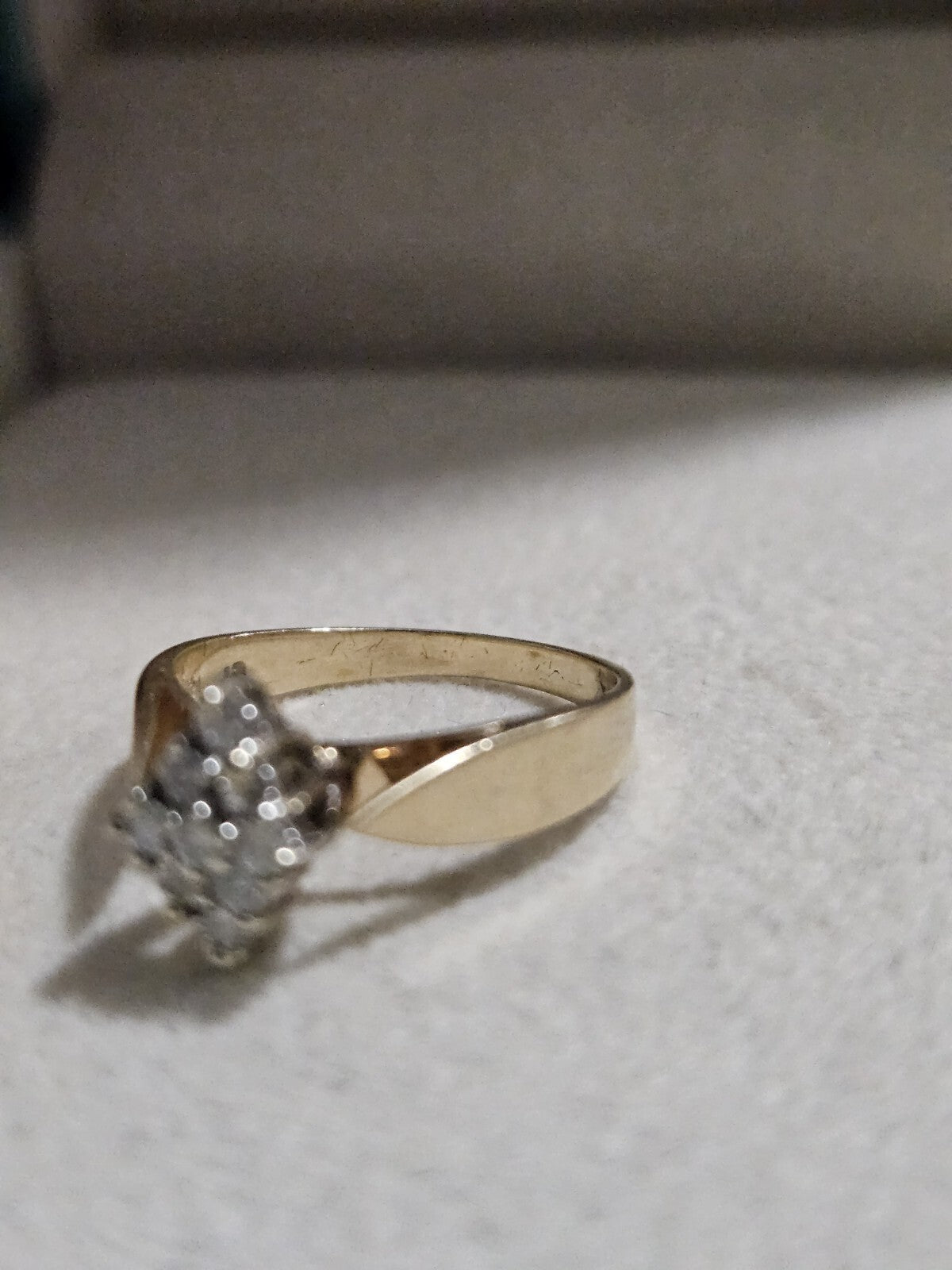 14k yellow gold diamond ring size 6 Women's Jewelry 3.14 Grams
