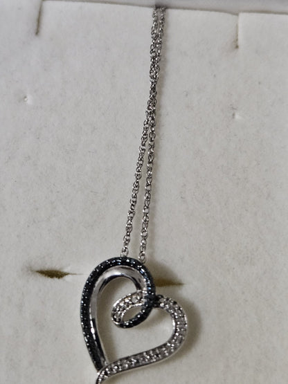sterling silver necklace Heart 925 Stamped Women's Jewelry 18 Inches