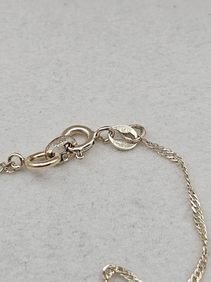 Ladies 14k Two-Tone Single Rose Bracelet Size 9.4" 1.5 Grams vintage