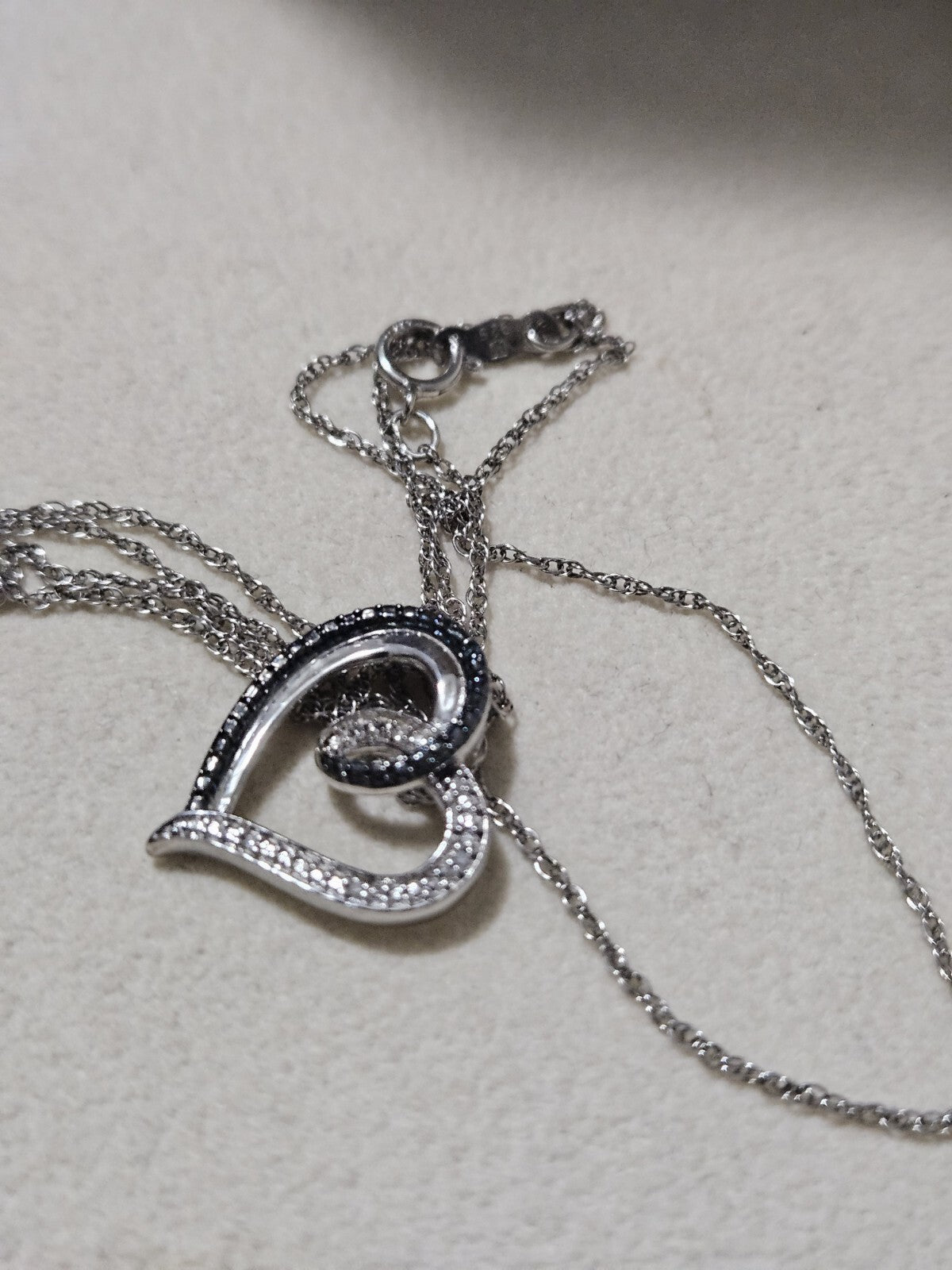 sterling silver necklace Heart 925 Stamped Women's Jewelry 18 Inches