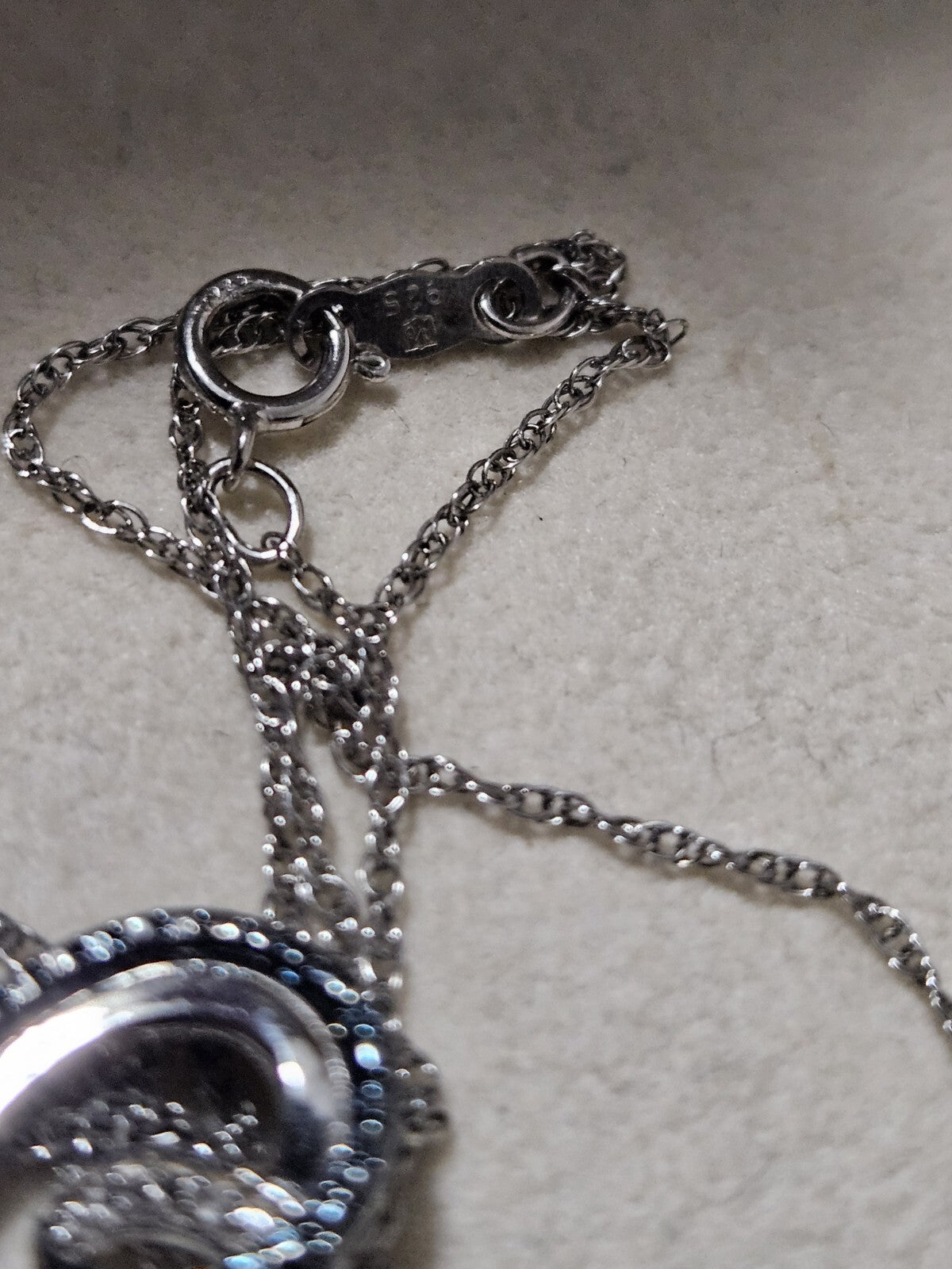 sterling silver necklace Heart 925 Stamped Women's Jewelry 18 Inches