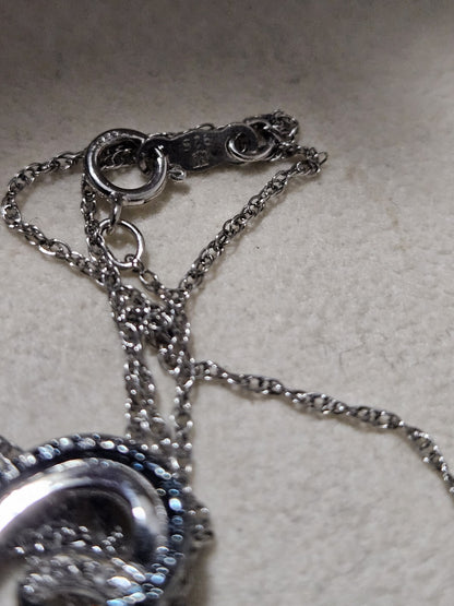 sterling silver necklace Heart 925 Stamped Women's Jewelry 18 Inches