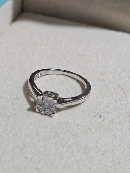 Round Brilliant Cut Simulated Diamond Ring Solitaire 14k White Gold Size 7
