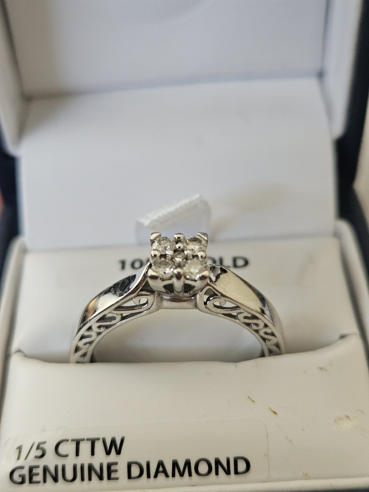 Keepsake White Gold  & 0.2 Carat Diamond Engagement Ring Size 8.25 preowned