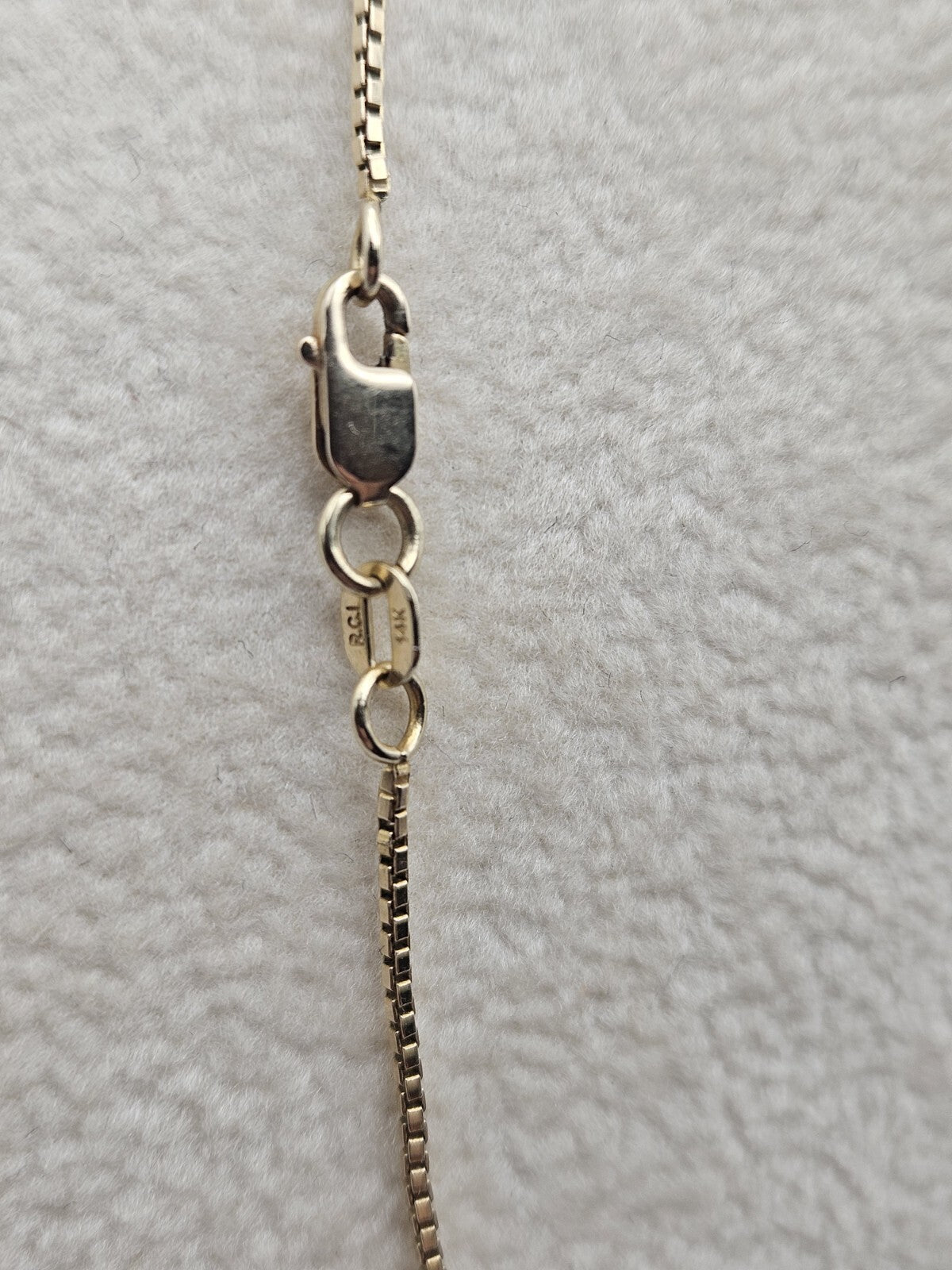 Solid 14k Yellow Gold Franco Square Box Chain Necklace 3.8grams 21"  ~1mm