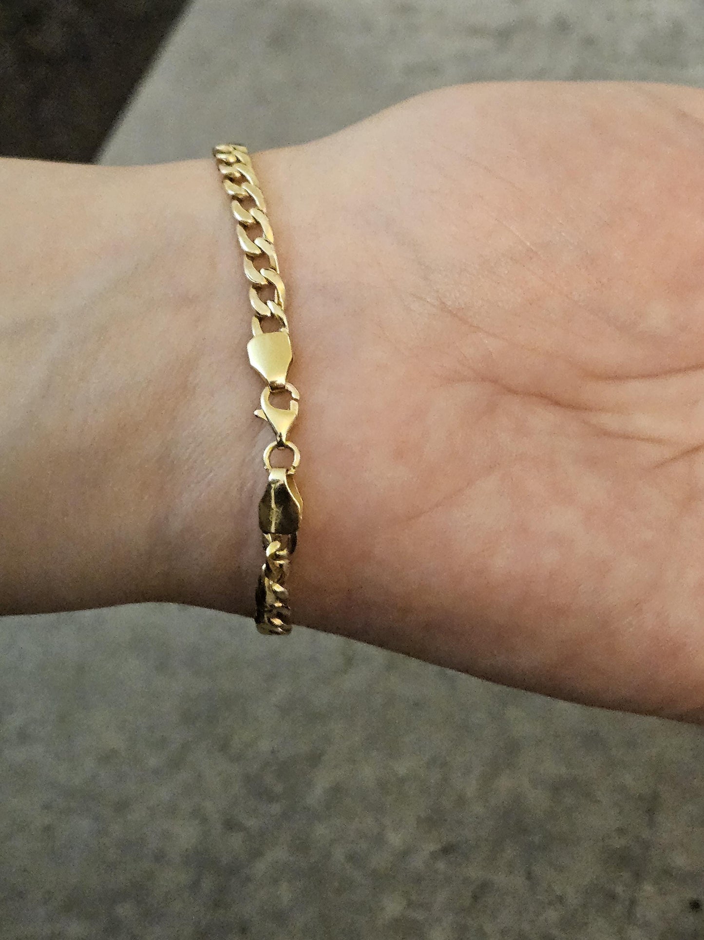 18k Real Yellow Gold Bracelet, Luxurious 18Kt Solid Gold Jewelry, Jewelry, Elegant 18Kt Solid Gold Bracelet, Gift for Her