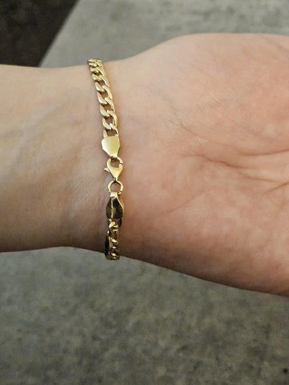 18k Real Yellow Gold Bracelet, Luxurious 18Kt Solid Gold Jewelry, Jewelry, Elegant 18Kt Solid Gold Bracelet, Gift for Her