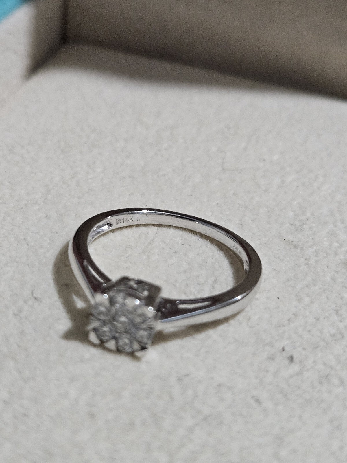 Round Brilliant Cut Simulated Diamond Ring Solitaire 14k White Gold Size 7