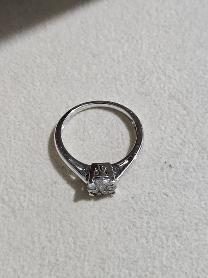 Round Brilliant Cut Simulated Diamond Ring Solitaire 14k White Gold Size 7
