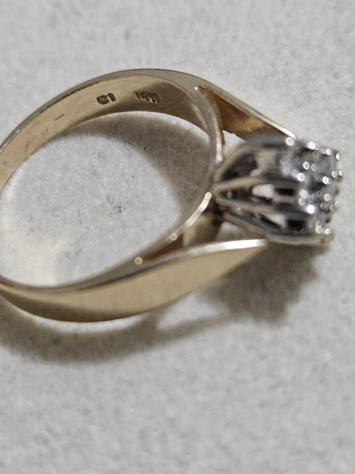 14k yellow gold diamond ring size 6 Women's Jewelry 3.14 Grams
