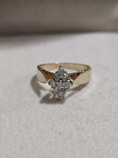 14k yellow gold diamond ring size 6 Women's Jewelry 3.14 Grams