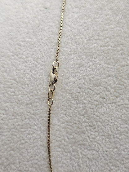 Solid 14k Yellow Gold Franco Square Box Chain Necklace 3.8grams 21"  ~1mm