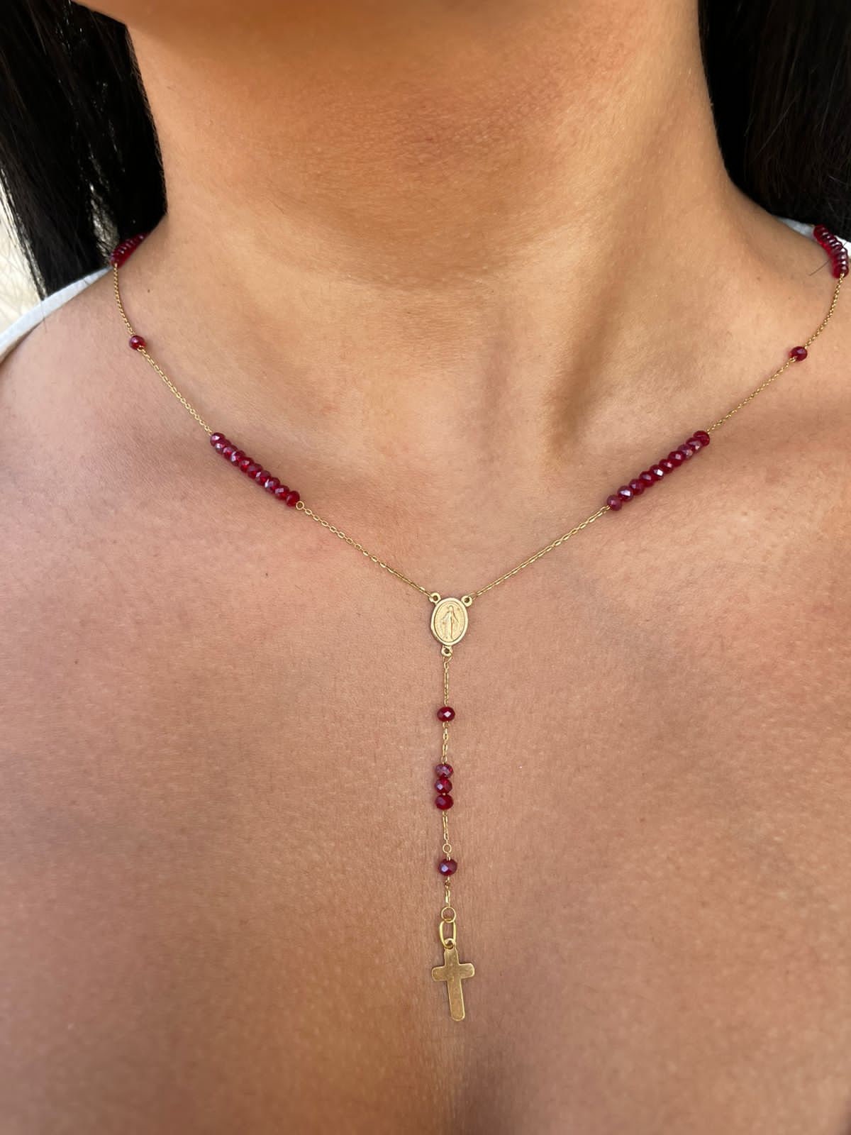 Crucifix Cross Necklace, 18k Solid Gold Crucifix Pendant Necklace, Minimalist Cross Jewelry for Women, Religious Necklace, Gift for her
