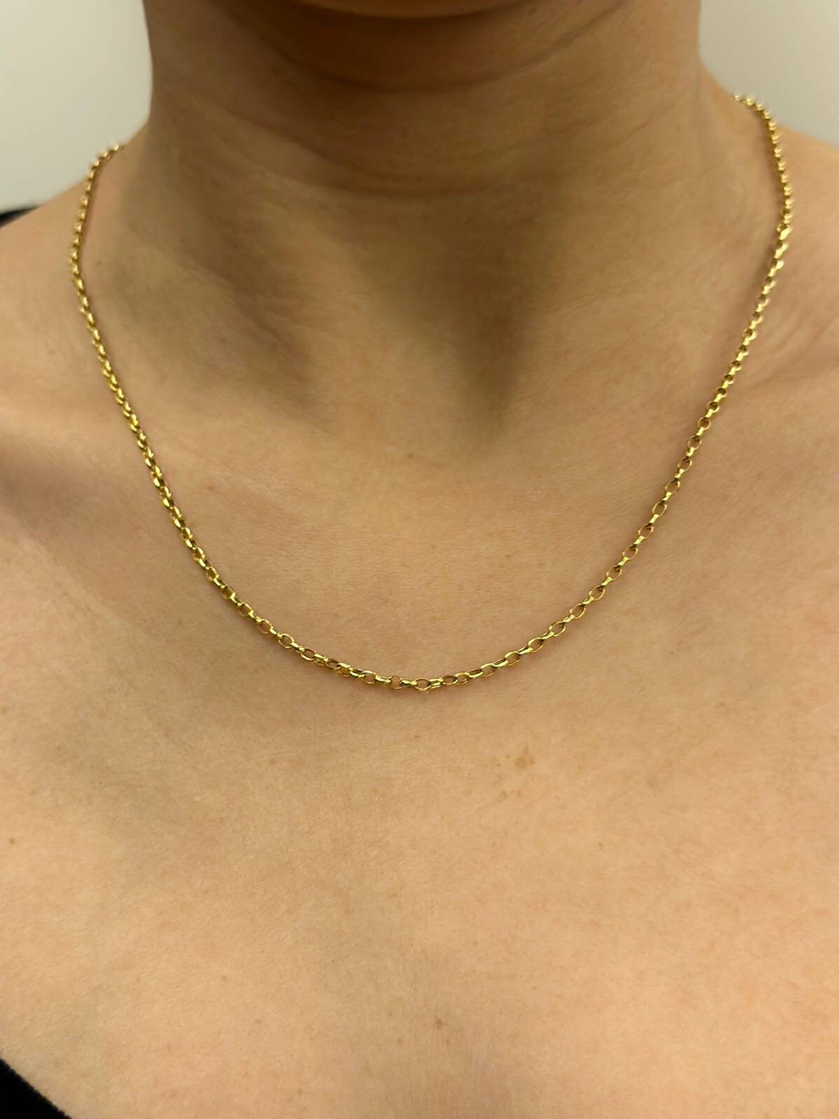 Elegant 18k Gold Necklace - Solid Gold Chain for Women - Luxury Anniversary Jewelry Gift - Real Gold Necklace - Gift for her