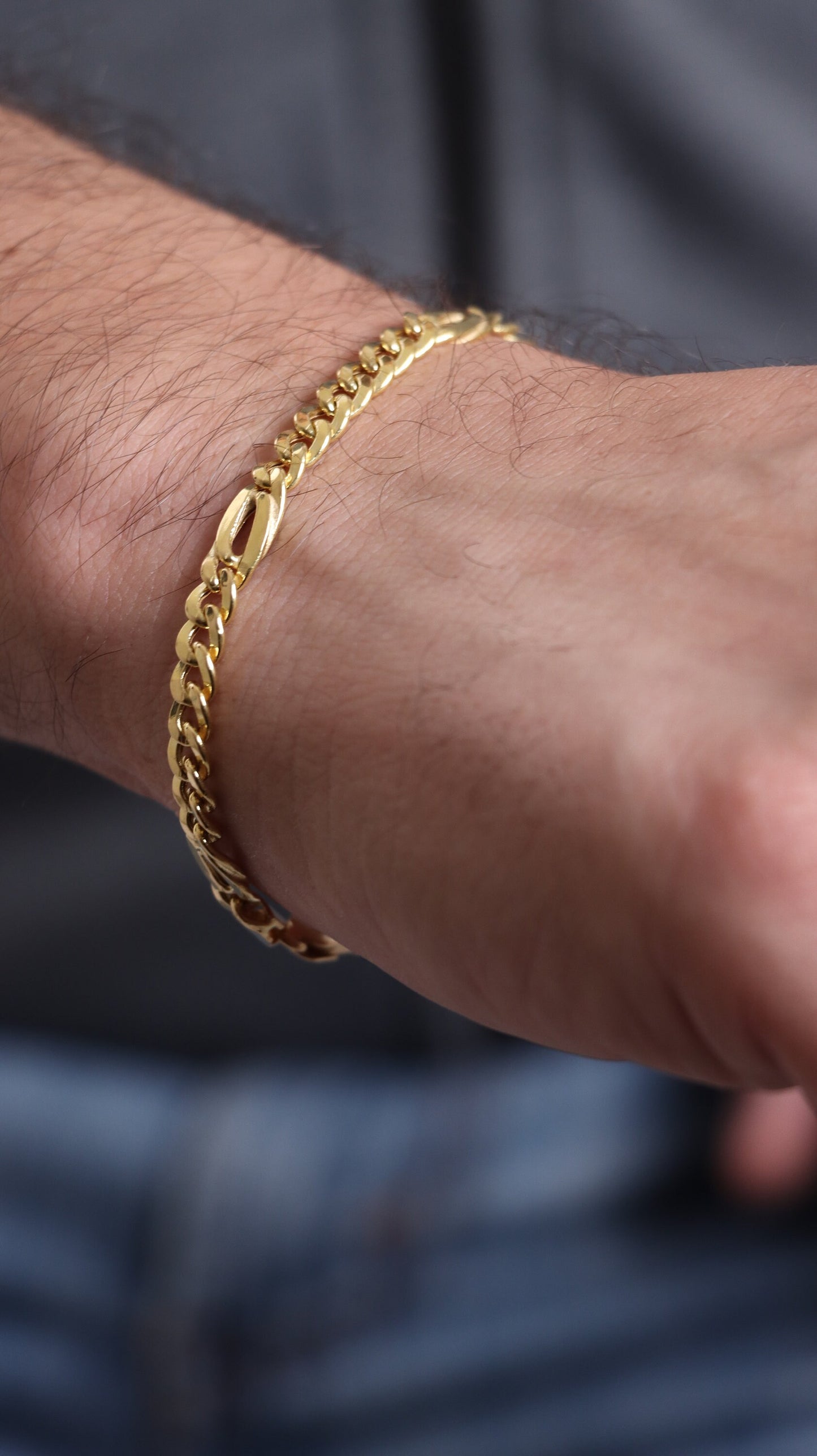 18k Real Yellow Gold Bracelet, Luxurious 18Kt Solid Gold Jewelry, Jewelry, Elegant 18Kt Solid Gold Bracelet, Gift for Her Him