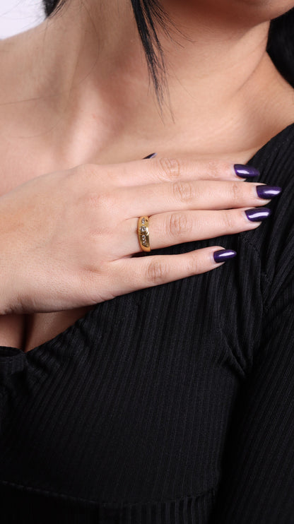 18k Gold Diamond Ring, 18k Diamond Ring, Yellow Diamond Ring, Gold Ring for women, Diamond Gemstone, Gold Diamond Ring, Gift for Her