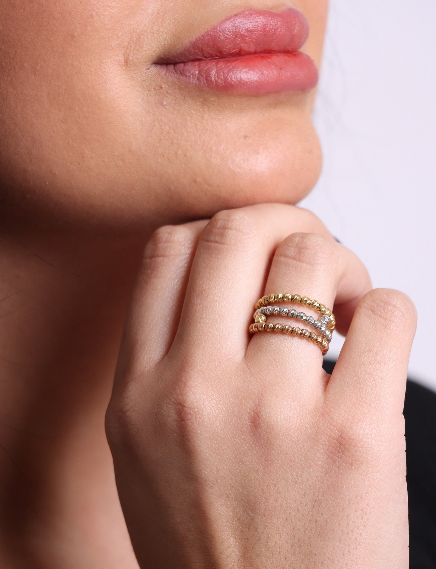 18k Gold Ring Bead Real Solid Gold Balls 18k, Gold Jewelry Lovers, 18k Bead Ring women, Anniversary Gift, Birthday Gift, Ring For Every Day