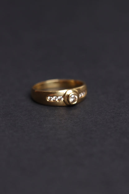 Gold Ring, 18K Gold Solitaire Ring, Engagement Ring, Minimalist Gold Ring, Round Brilliant Diamond Ring, Solid Gold Ring, Promise Ring