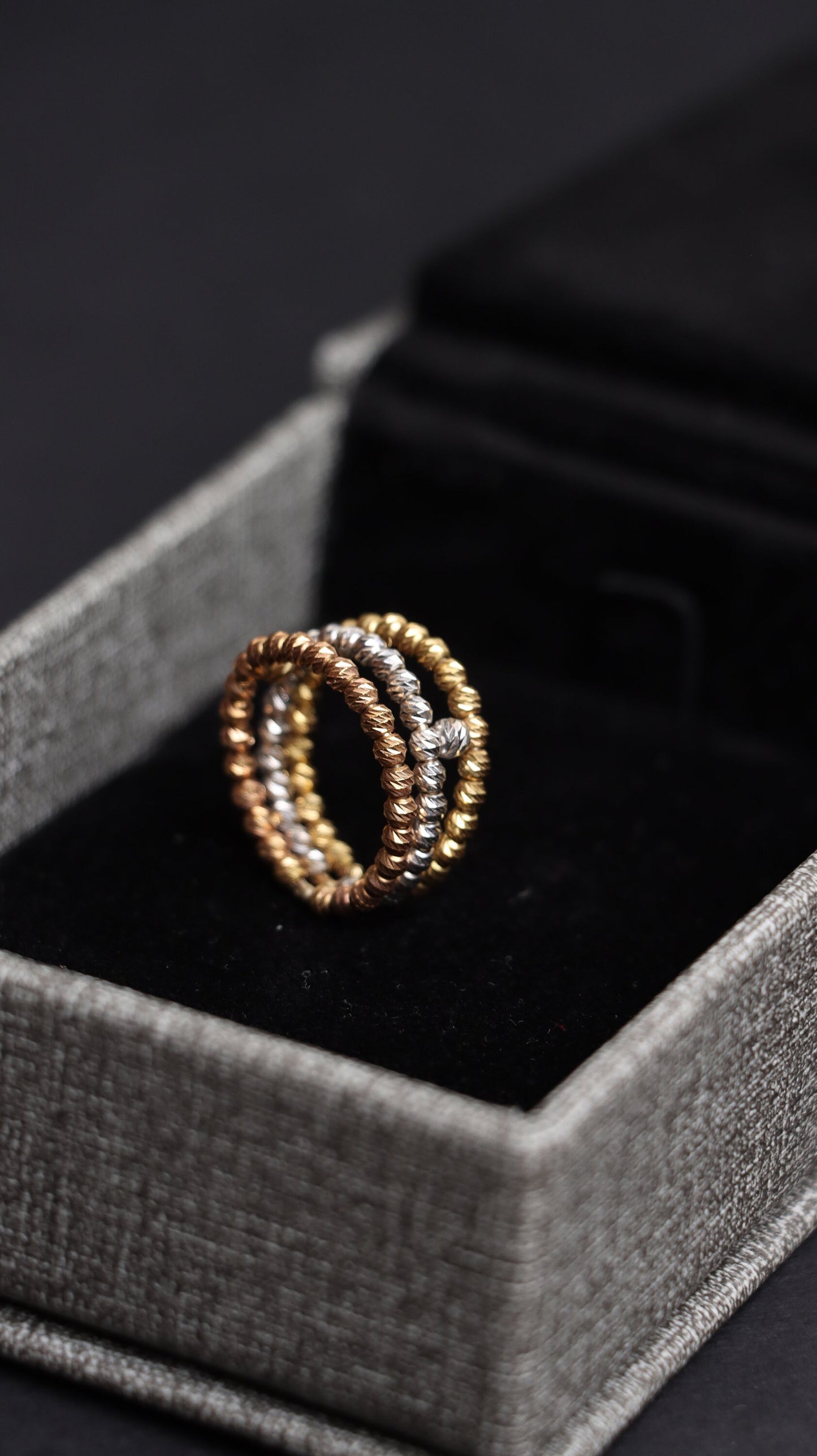18k Gold Ring Bead Real Solid Gold Balls 18k, Gold Jewelry Lovers, 18k Bead Ring women, Anniversary Gift, Birthday Gift, Ring For Every Day