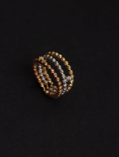 18k Gold Ring Bead Real Solid Gold Balls 18k, Gold Jewelry Lovers, 18k Bead Ring women, Anniversary Gift, Birthday Gift, Ring For Every Day