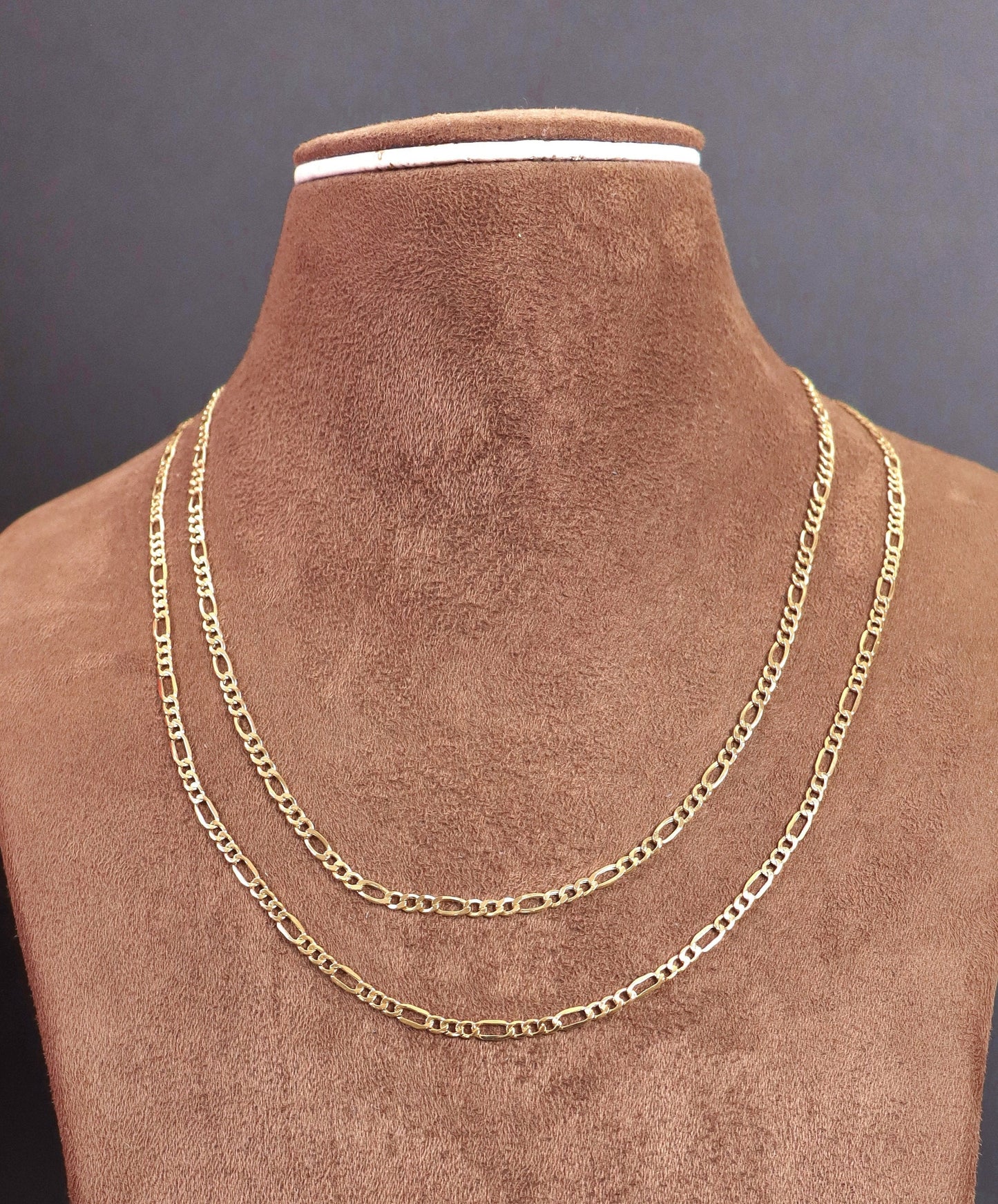 18k Gold Figaro Necklace, Gold Figaro Chain, 18k Gold Necklace, Gold Chain Necklace, Gold Dainty Necklace, Real Gold Necklace, Gift for Bf