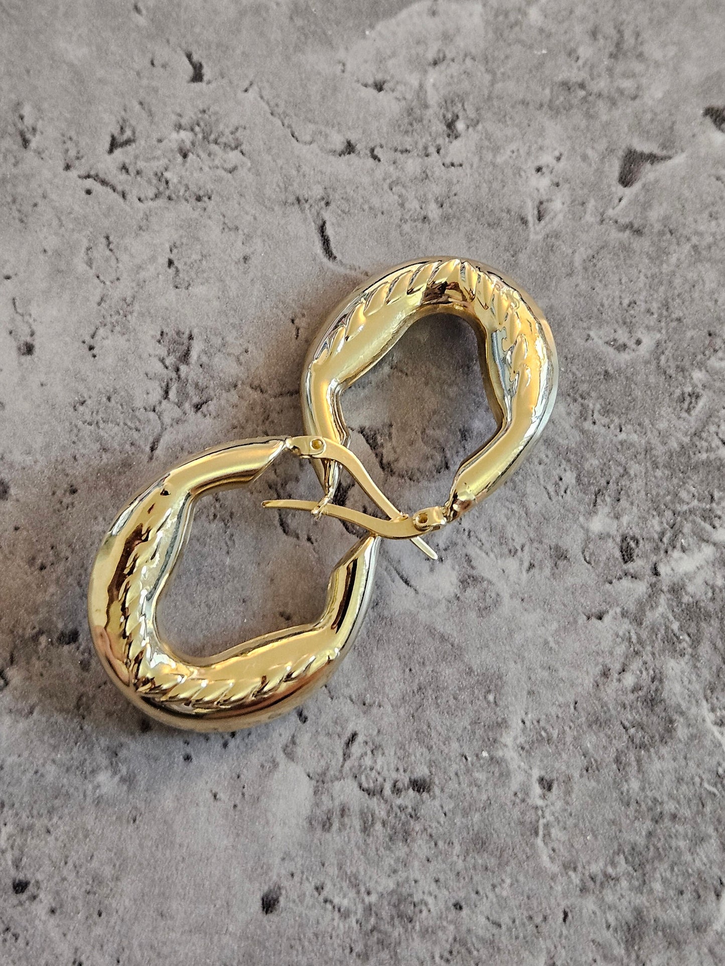 Gold earrings 18k hoop real solid gold, high quality, genuine gold, real solid gold, gold earrings, italian gold, gift for her
