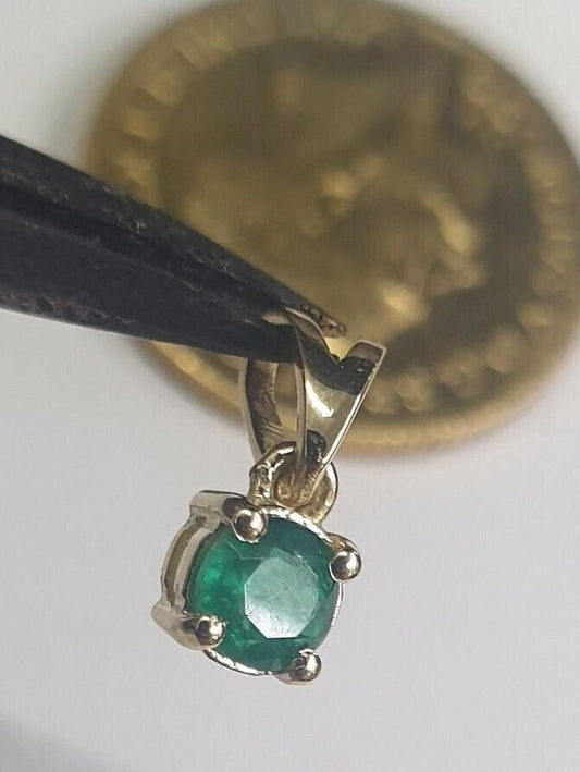 Emerald Gold pendant Necklaces, 18k Emerald Pendant Necklace, May Birthstone, Real Gold, Green Emerald, Natural Emerald, Gift for her