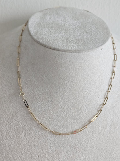 18k Gold Paperclip Necklace, Paperclip Chain Necklace, Necklace Chains, Necklaces for Women, Gold Jewelry, Everyday Layering Necklaces