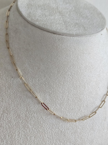 18k Gold Paperclip Necklace, Paperclip Chain Necklace, Necklace Chains, Necklaces for Women, Gold Jewelry, Everyday Layering Necklaces