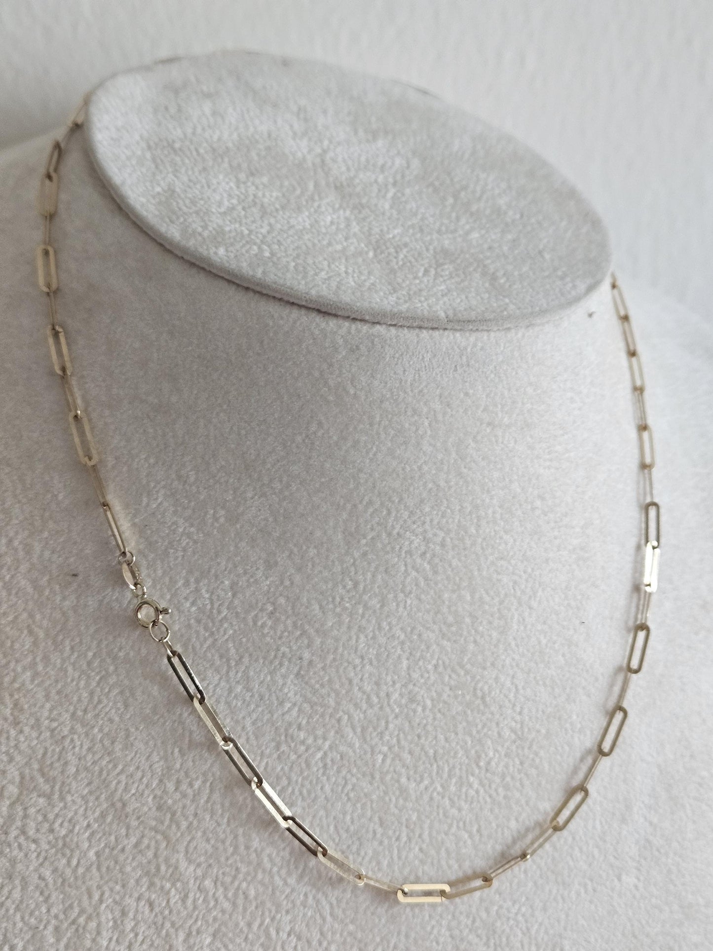 18k Gold Paperclip Necklace, Paperclip Chain Necklace, Necklace Chains, Necklaces for Women, Gold Jewelry, Everyday Layering Necklaces