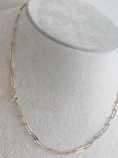 18k Gold Paperclip Necklace, Paperclip Chain Necklace, Necklace Chains, Necklaces for Women, Gold Jewelry, Everyday Layering Necklaces