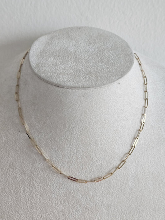 18k Gold Paperclip Necklace, Paperclip Chain Necklace, Necklace Chains, Necklaces for Women, Gold Jewelry, Everyday Layering Necklaces