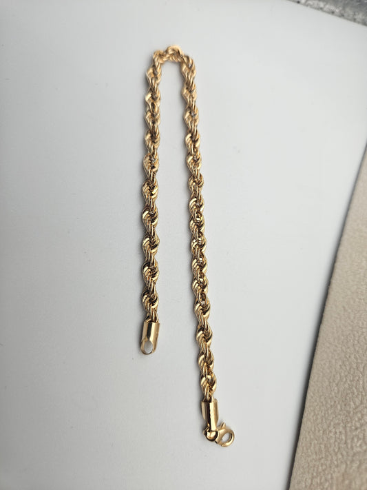 18 karat rope chain 20cm 4.2 grams
