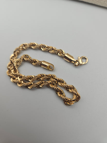 18 karat rope chain 20cm 4.2 grams