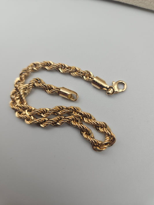 18 karat rope chain 20cm 4.2 grams