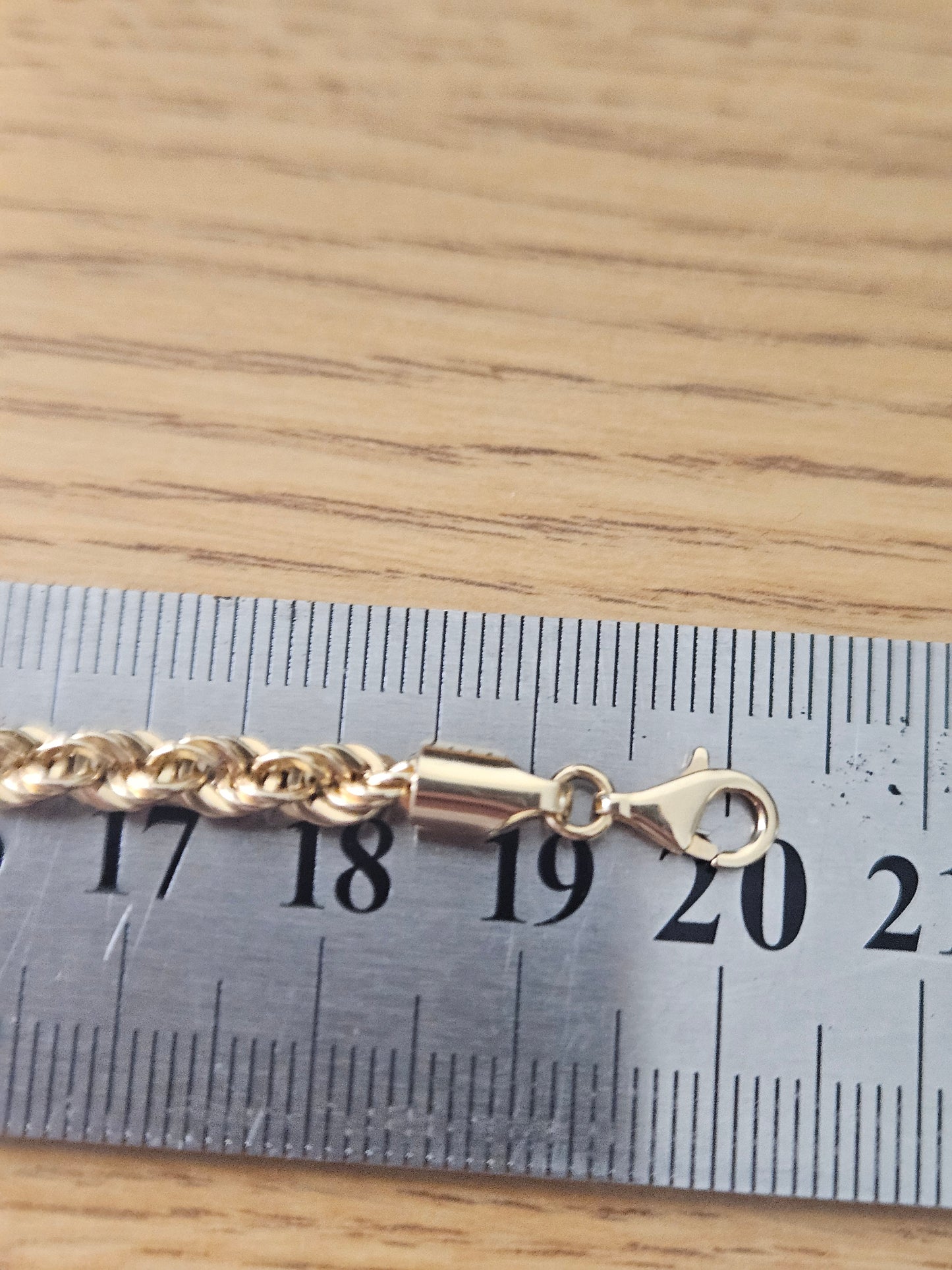 18 karat rope chain 20cm 4.2 grams